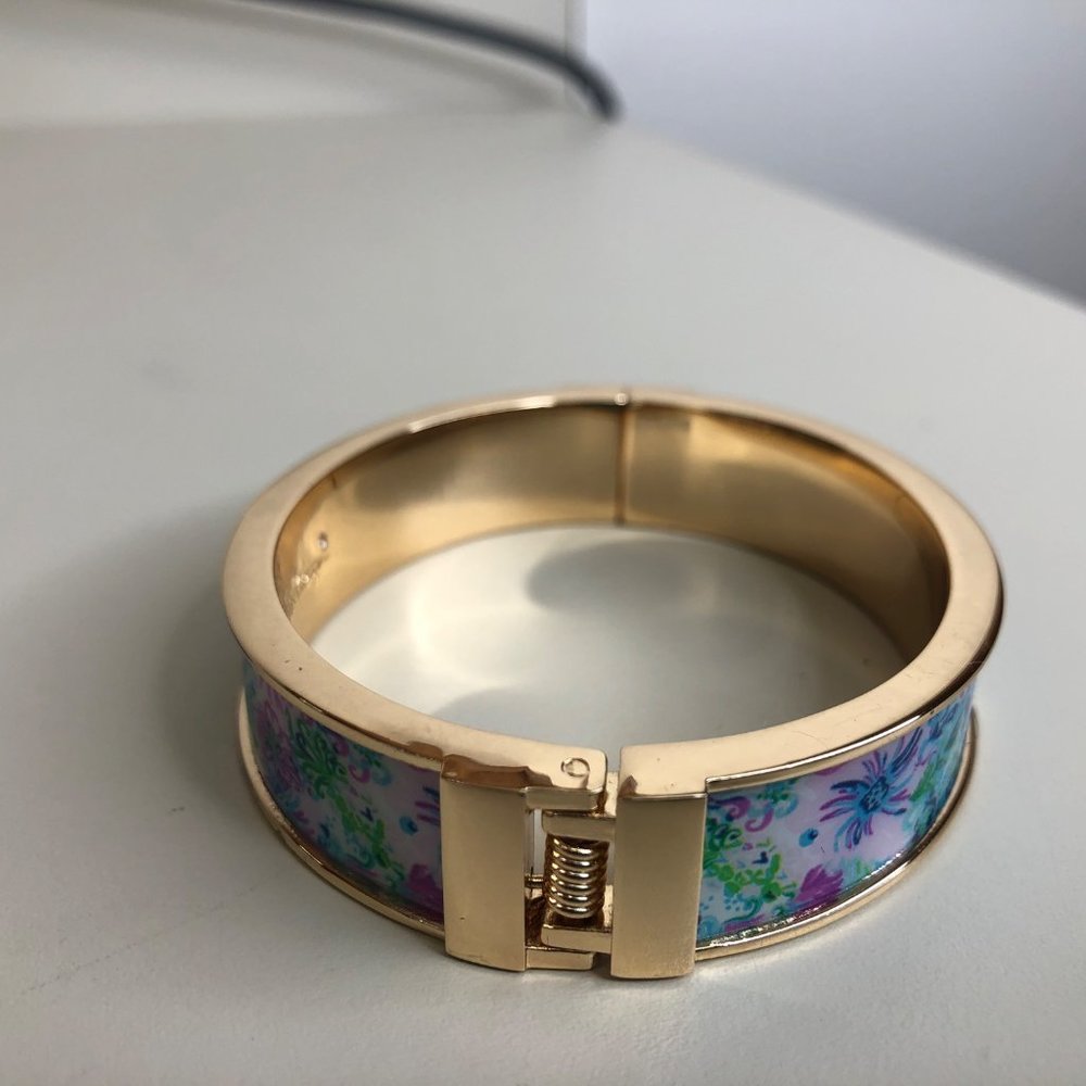 Lilly Pulitizer Bangle Bracelet Photodome Madevilla Baby Magnetic Valentine Gift - Picture 3 of 12